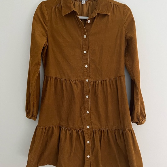 Corduroy Collared Mini Dress - Picture 2 of 5
